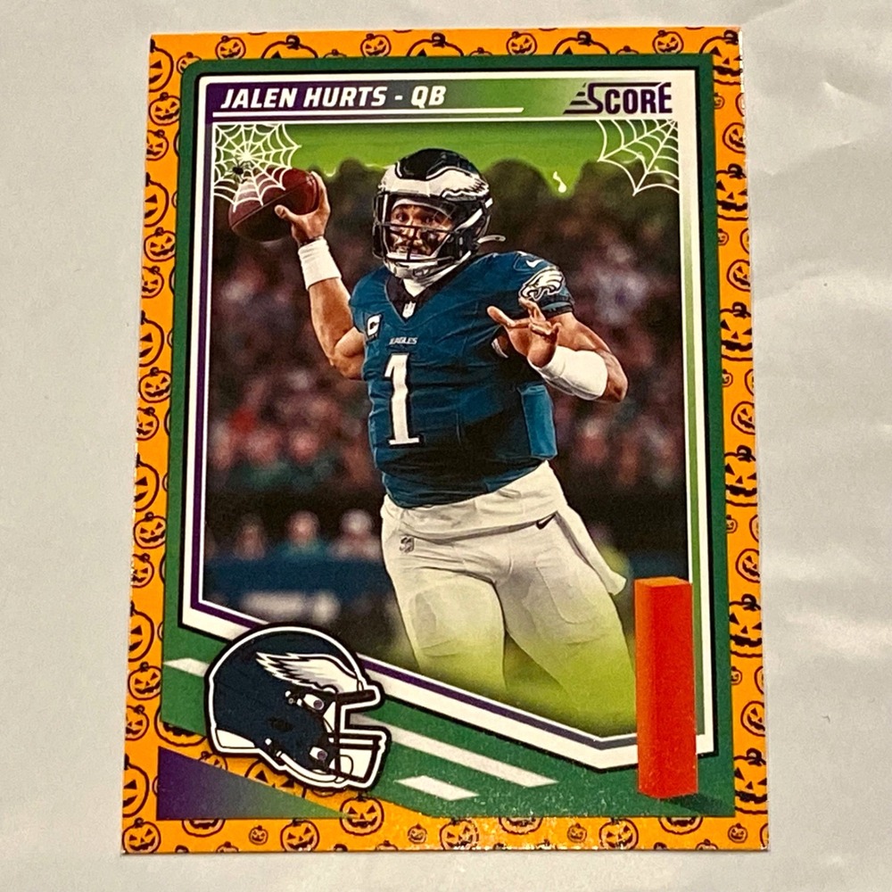 2025 Panini Score Pumpkin Score-A-Treat JALEN HURTS Philadelphia  Eagles Card 84